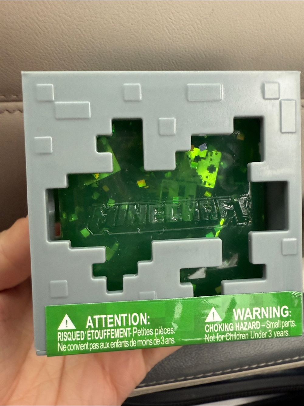 Viral Minecraft Green Glitter Jelly Cube Squishy Collectible